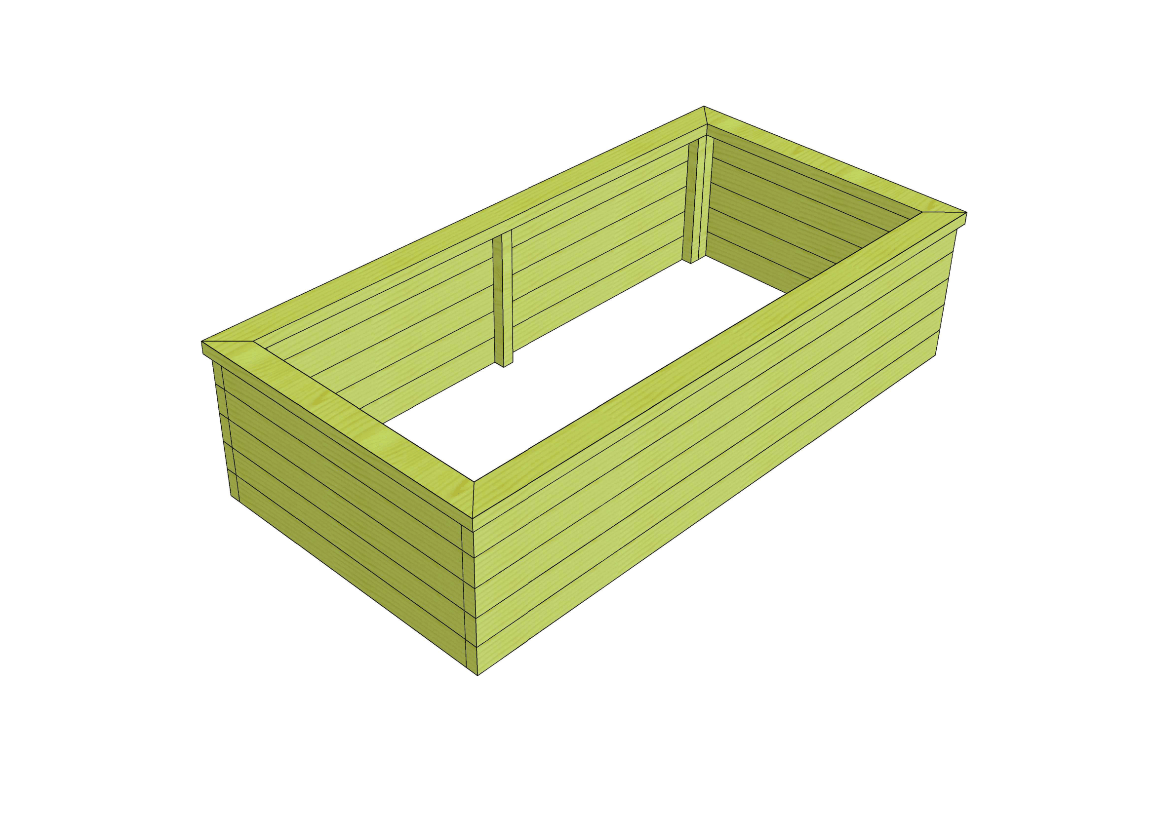 2000x1000 (95x40)-Model-1 Lysvė 100x200x51 cm - Image 1
