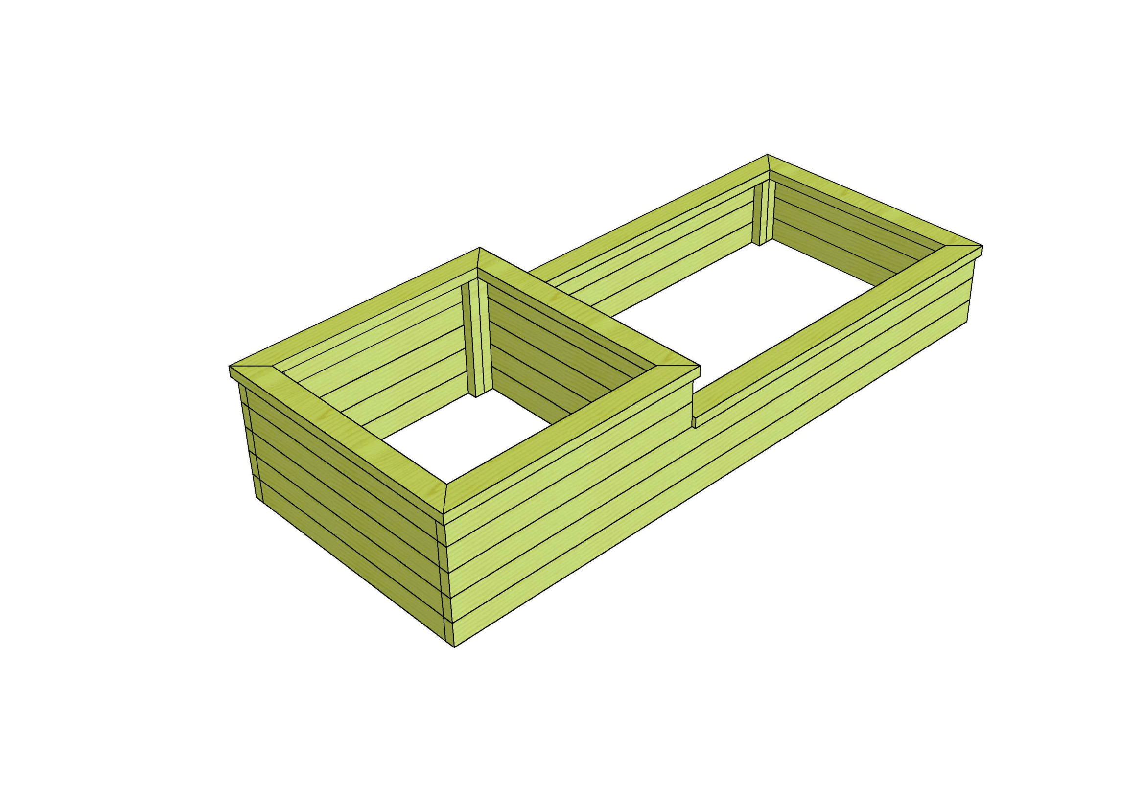 2500x1000 (95x40)-Model-1 Lysvė 100x250x51 cm - Image 1